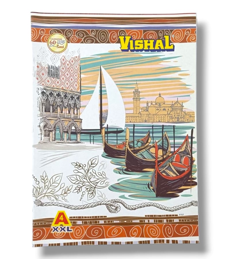 Shree Vishal A4 Single Line Ruling Notebook - 88 Pages (Size: 29.7 x 21 cm)